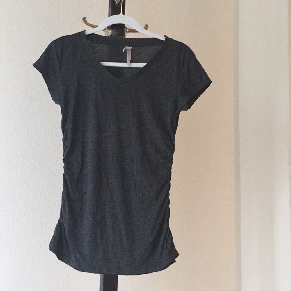 Charcoal Super Comfy and Flattering V-Neck Tee